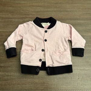 Monica and Andy organic heart cardigan button down sweater